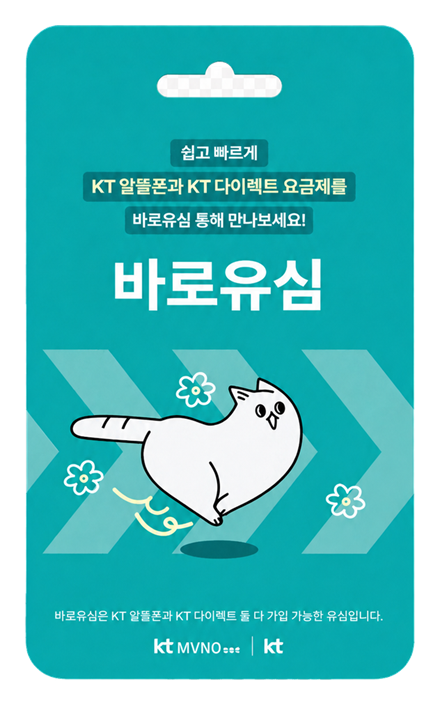 KT 바로유심 실제 포장