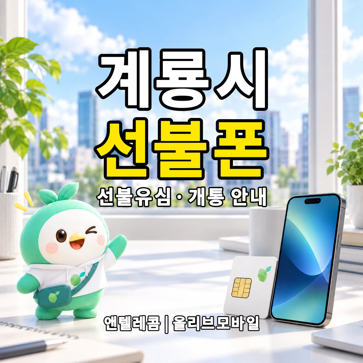 충청남도 계룡시 선불폰·선불유심 개통 안내 이미지