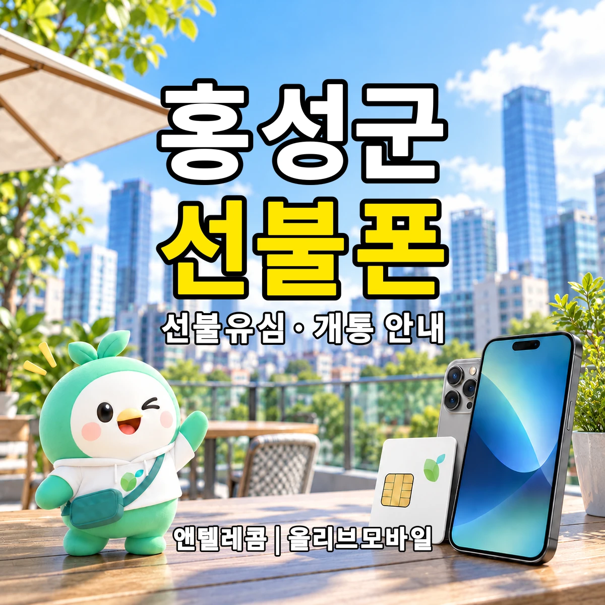 충청남도 홍성군 선불폰·선불유심 개통 안내 이미지