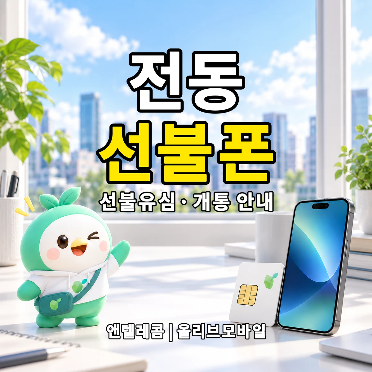 인천광역시 제물포구 전동 선불폰·선불유심 개통 안내 이미지